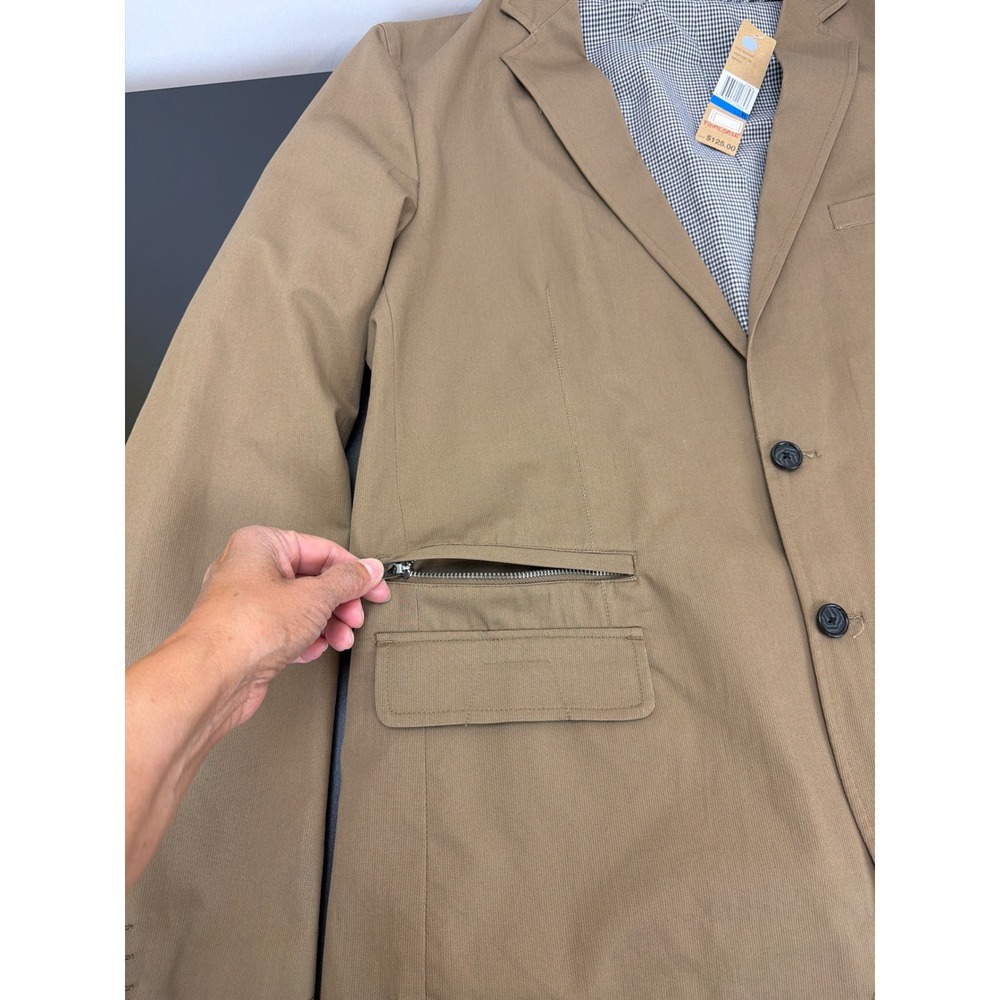 DKNY Jeans Mens Brown Cotton 2 Button Sport Coat Blazer XL Sporty Lightweight - Picture 5 of 14